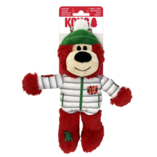 Hračka Kong Dog Holiday Wild Knots Bear s pískatkom M